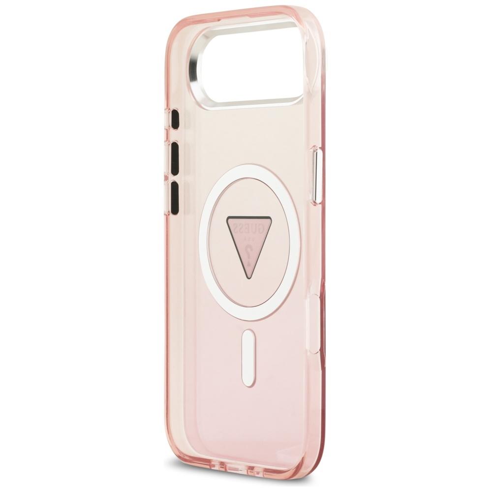 Guess IML Gradient Triangle Logo MagSafe Case for iPhone Air Pink