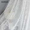 1 PC Embroidered White Tulle Curtain Popular Elegant European Design Nuan Series