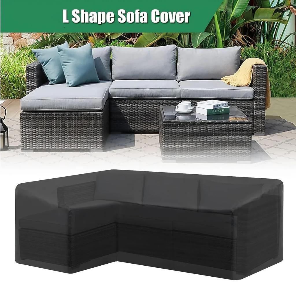 Outdoor L-shaped Outdoor Sofa Cover/furniture Cover, Waterproof, Dustproof, and UV-resistant Outdoor Furniture Cover.