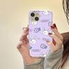 Фиолетовый кролик подходит для чехла на мобильный телефон iphone17promax 16pro apple 14/13 мягкий чехол 15 мультяшный милый