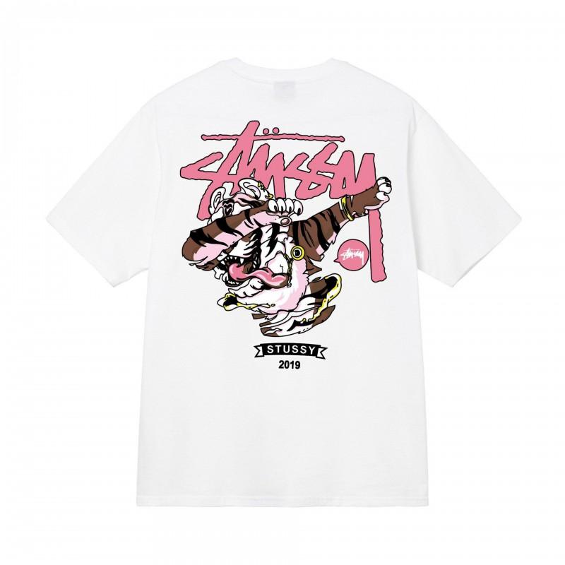 Stussy Style Short Sleeve T-Shirts Men Women Loose Fit Casual Tees Multiple Graphic Color Options