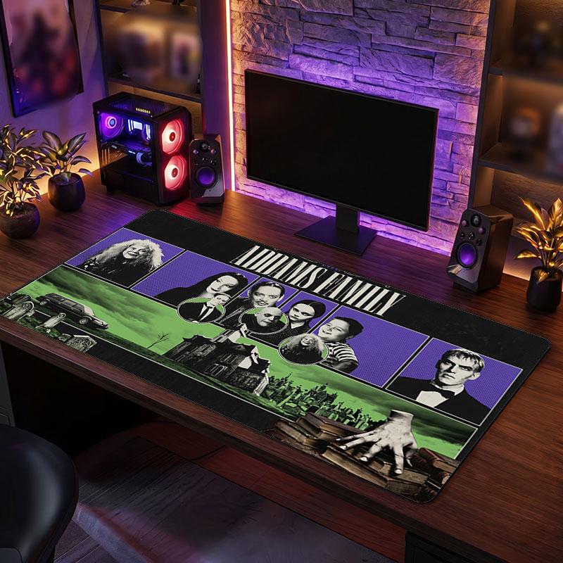 Big Mouse PadThe Addams Family Extended Soft Desk Mat Gaming Office Computer Table Decor Mat