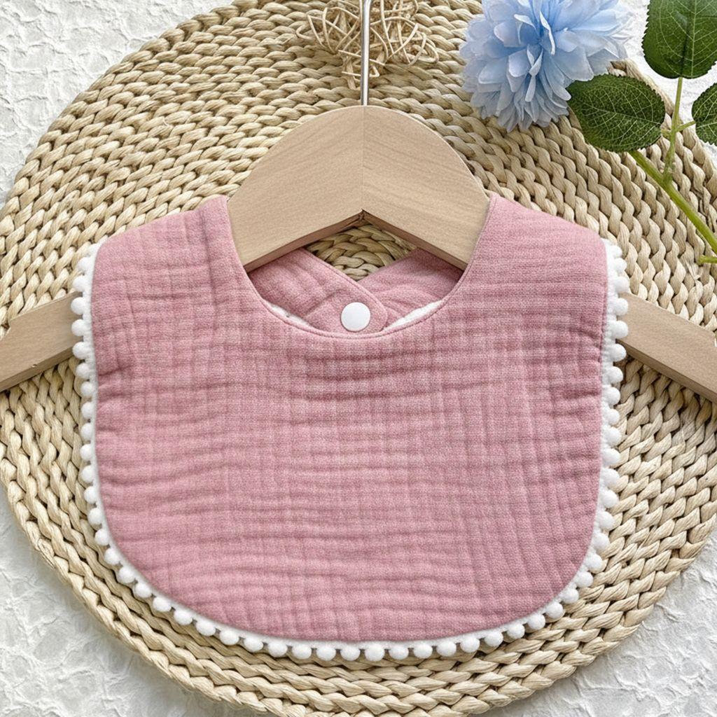 Милые Детские Слюнявчики с Оборками, Детские Антигрязевые Слюнявчики для Кормления, Впитывающие Пеленки для Младенцев, Модные Аксессуары для Кормления Новорожденных из Чистого Хлопка