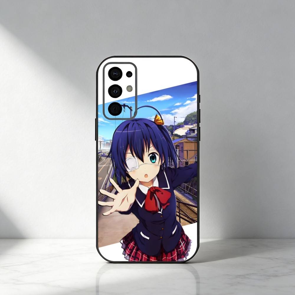 Чехол для телефона Wicked Eye Anime R-Rikka-chan для Samsung S25, S24, S21, S22, S23, S20, Ultra, S26, Plus, Fe, Note, 5G Черный