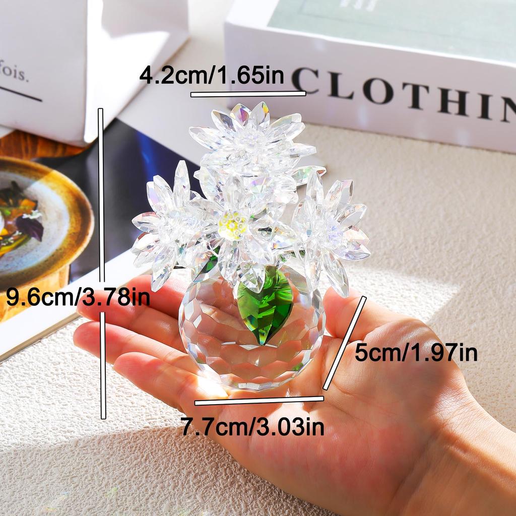 K9 Кристалл Цветок Лотоса Украшения Прозрачный Цветок Лотоса Фэн-Шуй Домашнее Украшение Цветок Лотоса Подарок для Женщин Друзья Мамы Популярный Подарок На День Рождения Новый