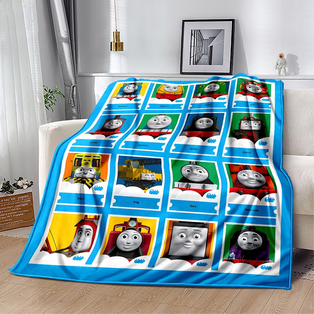 Thomas Friends Express Flannel Blanket-Soft and Suitable for Sofas,Beds,Offices,Travel,All Seasons,Great Gift for Holidays and Birthdays.
