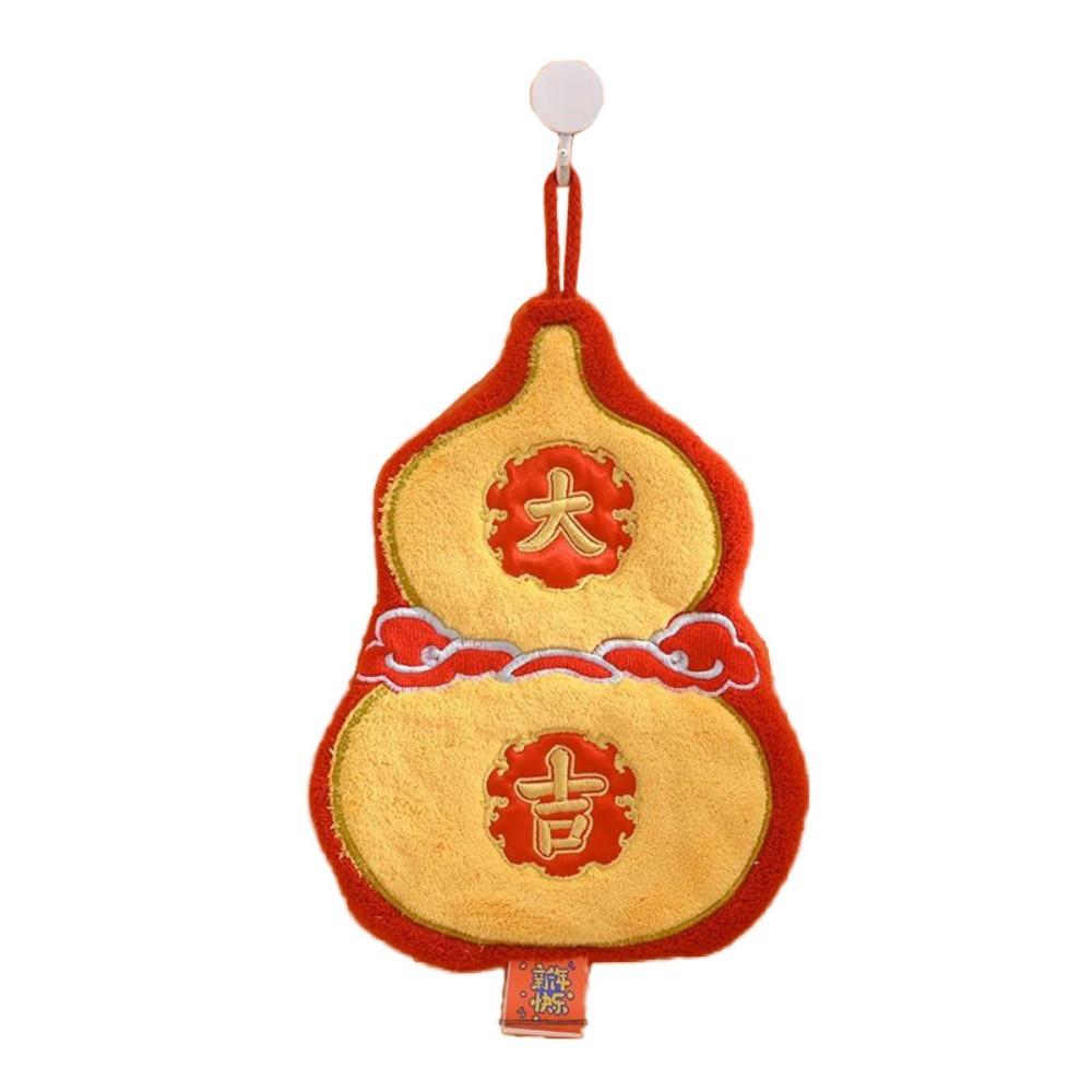 Cartoon Quick-drying Hand Towel Red Hanging Towels Creative Handkerchief Bathroom Kitchen