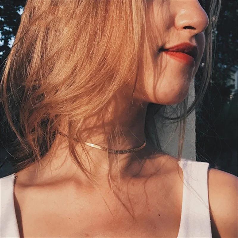 Fashion Snake Chain Necklace Women Design Senior Sense of Personality Necklace Trendy Party Jewelry Gift