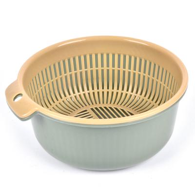 Портативная съемная двухслойная полая корзина для мытья фруктов и овощей