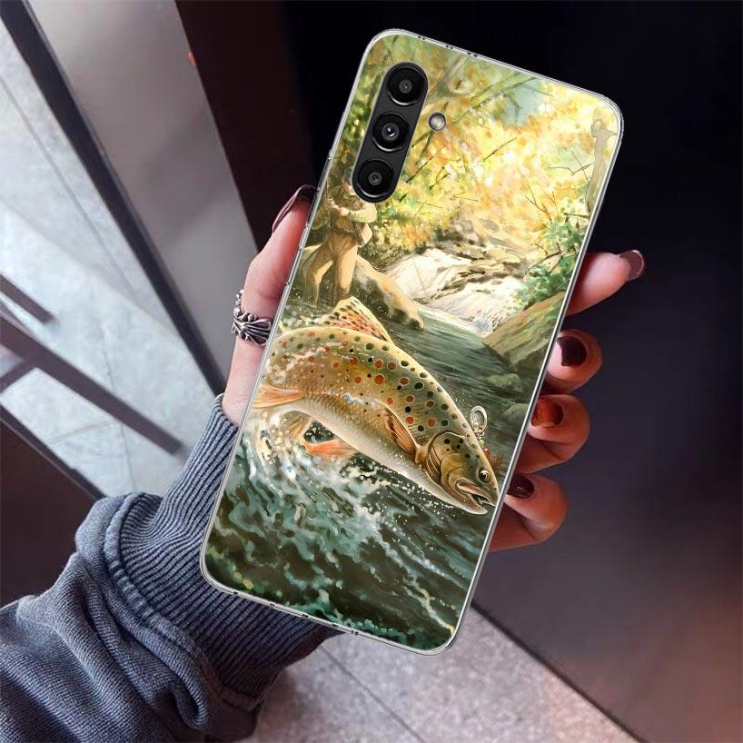 Carp Fish Fishing Rod Hook Phone Case For Samsung Galaxy A17 A57 A37 A16 A26 A36 A56 A15 A25 A35 A55 A14 A13 A54 A53 A34 A24 A33