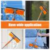 Window Squeegee Cleaner Kit with 13.78 FT Extension Pole 2 in 1 Double Sided Window Cleaner Duster Tool 180° Swivel Window