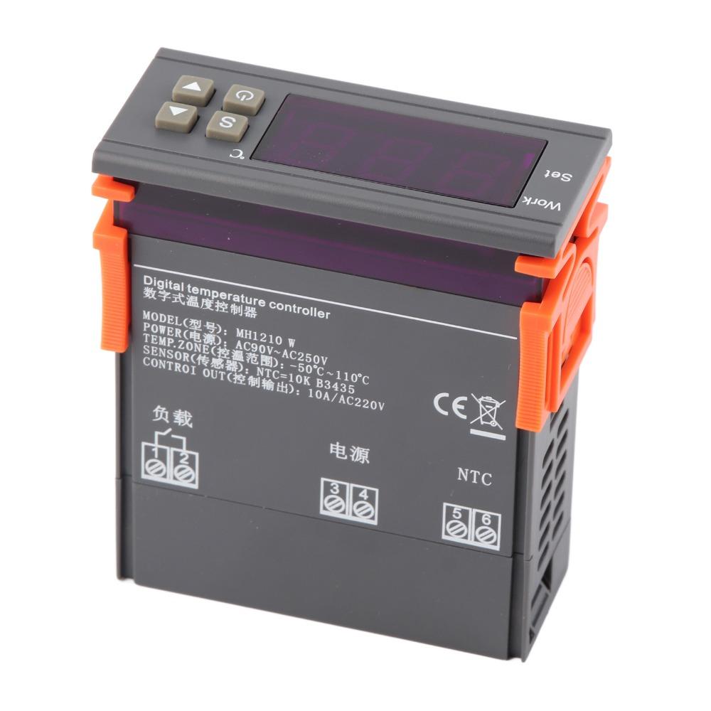 AC 90V~250V Digital Temperature Controller MH1210W Digital Thermostat Temperature Calibration