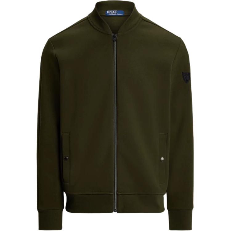 Polo Ralph Lauren SS25 Двусторонняя куртка-бомбер с воротником-стойкой на молнии с длинным рукавом Мужская куртка Коричневая Зеленая MNPOKNI16824130-301