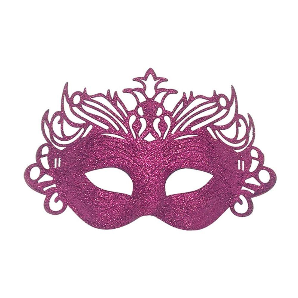 Half Face Design Glitter Crown Mask Sparkle Finish Role Playing Mask Party Mask Accessory Adults