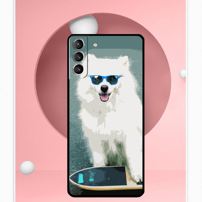 Чехол с щенком самоеда для Samsung Galaxy S25 Ultra S21 S22 S23 S24 Ultra S9 S10 S20 Plus S25 FE Чехол Funda