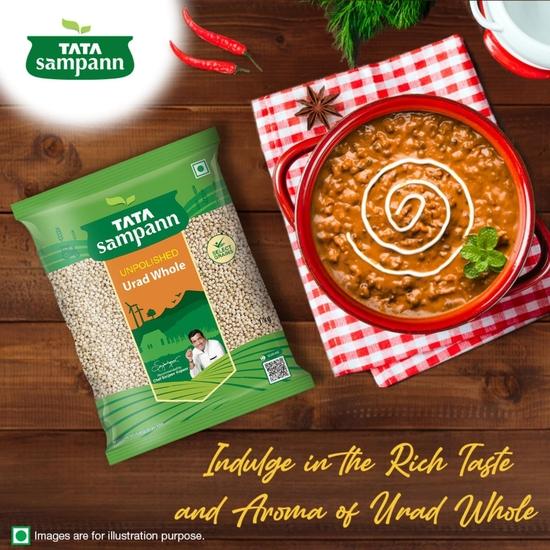 TATA Sampann Нешлифованный Урад Дал Целый, 1 кг