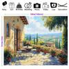 2D flat surface 1-piece Tuscan terrace photography backdrop suitable for weddings and birthdays
