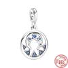 Мини подвеска-шарм из стерлингового серебра 925 пробы Me Глаз Дерево Сердце Звезда Луна Клевер Подвеска Бусины Подходят для оригинальных браслетов Pantaro ME Циркон