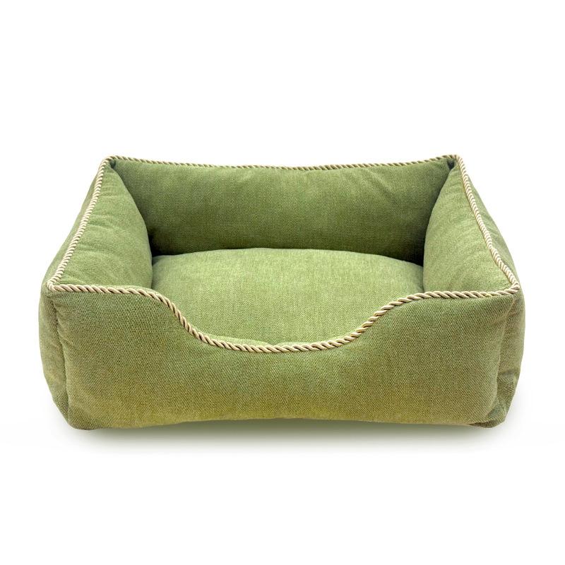 1pc Solid Color Thickened Small and Medium-sized Dog Kennel Semi Closed All Season Universal Cat Kennel Bottom Anti Slip Pet Mat Stylish Sofa Bed
