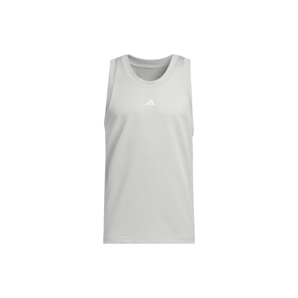 Adidas Tank Tops Men's Gray Crew Neck Moderate Straight Fit IL2264