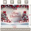 Christmas Trees and Gifts In the Snow Scene. Wall Background Fabric Suitable for Home Offices and Indoor/outdoor Decoration.