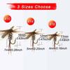 18Pcs-2Mixed Styles Fishing Artificial Insect Bait, Dry Flies-With Flies Box, for Fly Fishing Trout Royal WulffFly&Mosquito Mayfly Lure 3Mixed Sizes