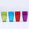 Набор из 4 пластиковых стаканов, многоразовые стаканы с вихревым дизайном, штабелируемые стаканы для воды для пикников в саду, кемпинга, барбекю, вечеринок