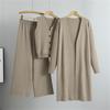 Spring And Autumn Temperament Knitted Suit Sleeveless Vest Sweater Cardigan Pants Three Piece Set