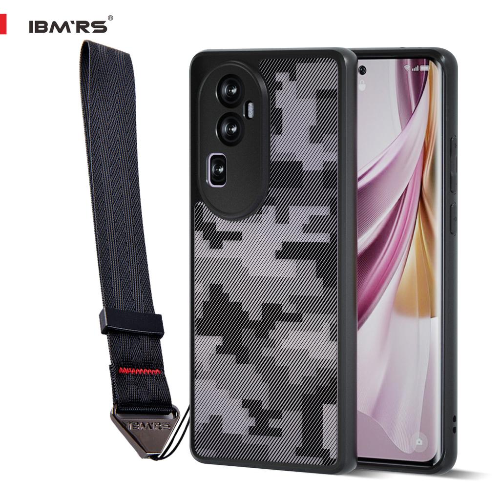 (В комплекте ремешок на запястье)Чехол BMRS для Oppo Reno 10 Pro+ камуфляжный, прозрачный жесткий защитный чехол