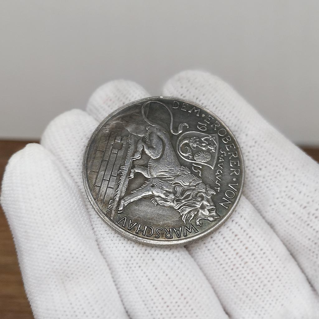 Копия памятной монеты немецкого фельдмаршала Леопольда Баварии 1915 года, монета льва-завоевателя