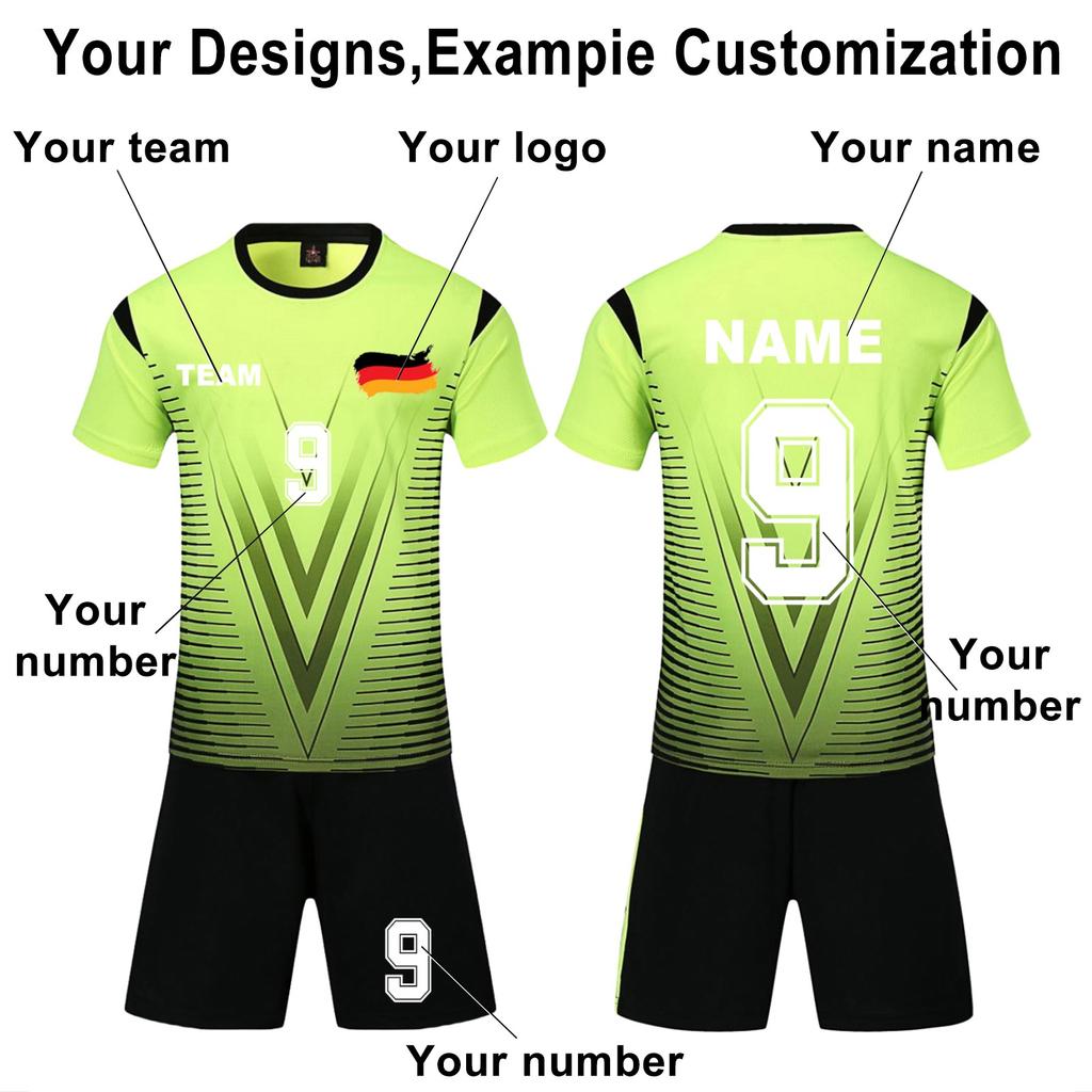 Personalised Shirts Kit Mens Girls With Name Number Custom Football Jerseys For Boys Training Suit