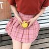 Plus Size Harajuku Short Skirt Korean Plaid Skirt Women Zipper High Waist School Girl Pleated Plaid Skirt Sexy Mini Skirt