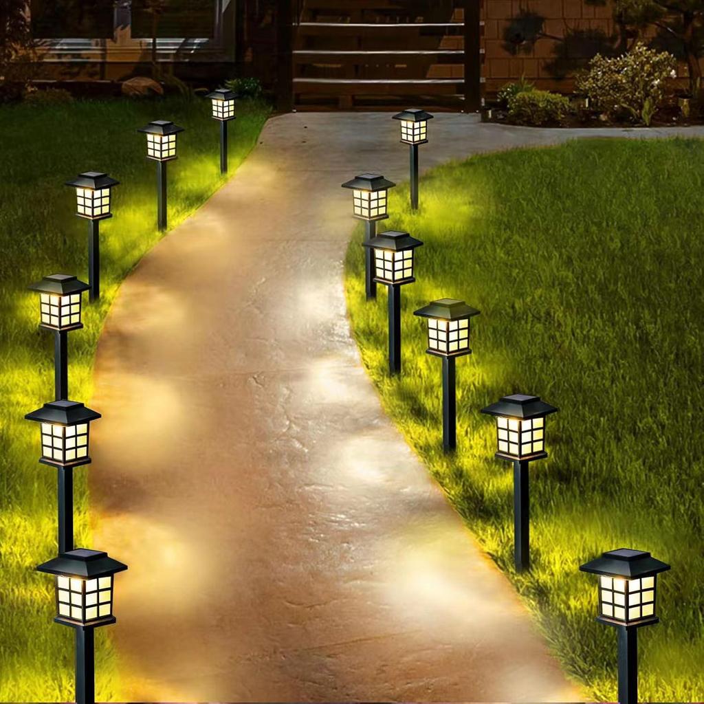 Chinese Style Solar Garden Lantern - Atmospheric Outdoor Stake Light