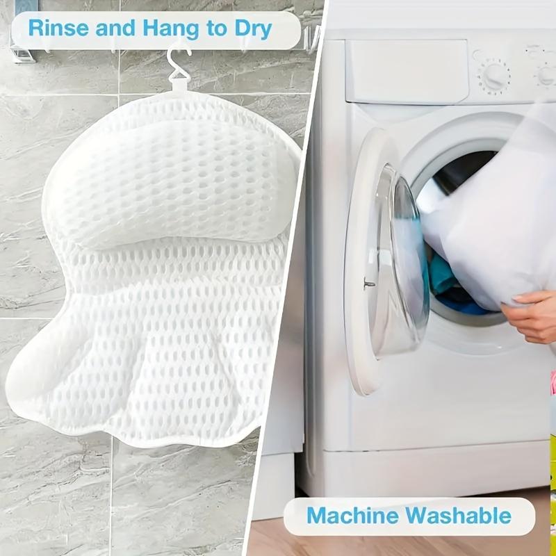 1 шт. Роскошная подушка для ванны с 3D воздушной сеткой и надежными присосками | Поддержка шеи/спины, машинная стирка, для дома/спа