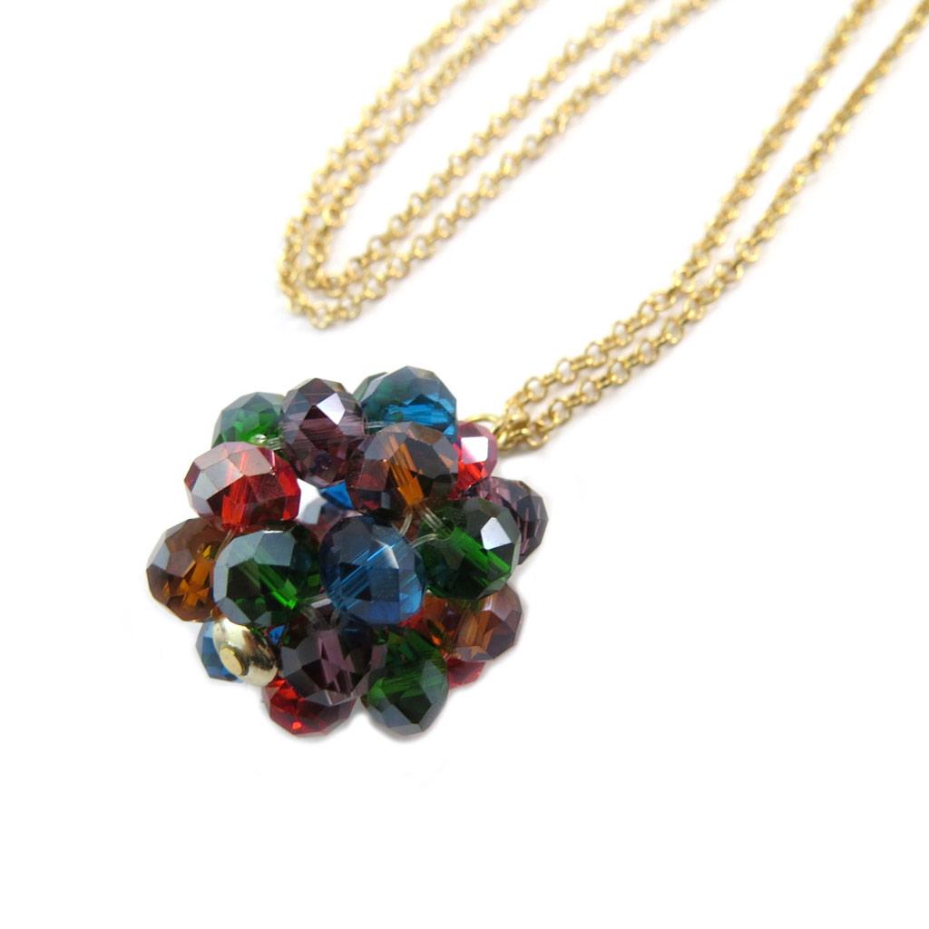 Les Trésors De Lily [P3591] - Multicolored Gold 'Sissi' Long Necklace (crystal)