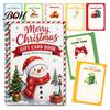 Christmas Gift Card Holder Holographic Book, 7x5 Spiral Bound Holiday Keepsake Booklet, 10-Page Display for Teachers Greeting Bolder DIY Xmas