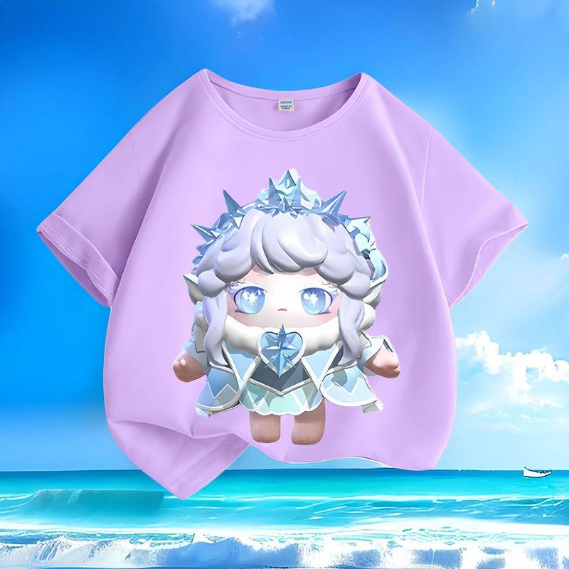 Детская футболка с принтом 'Яйцо' для вечеринки, Летняя свободная футболка для мальчиков и девочек