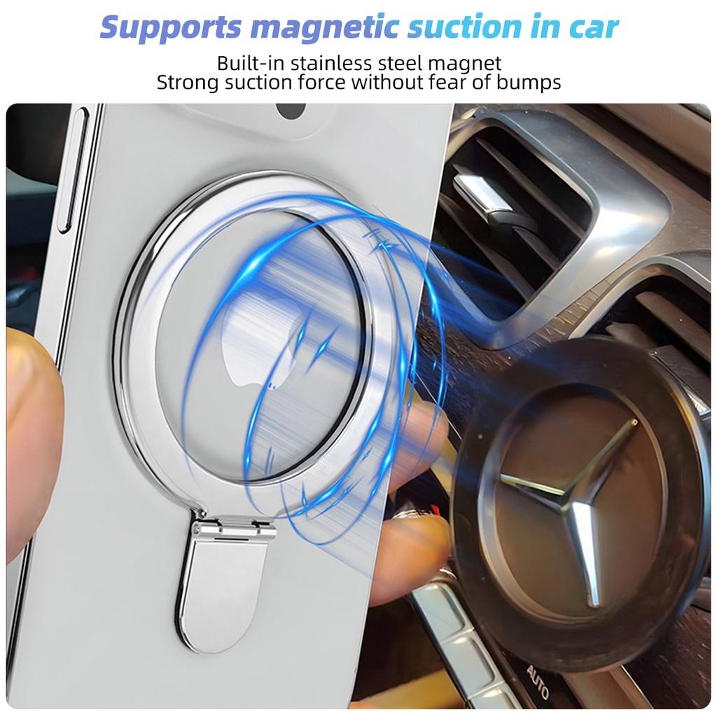 FONKEN Магнитное кольцо-наклейка-держатель мобильного телефона для Magsafe iPhone 14 13 Pro Max, металлическая пластина с беспроводной зарядкой, складной магнитный кронштейн