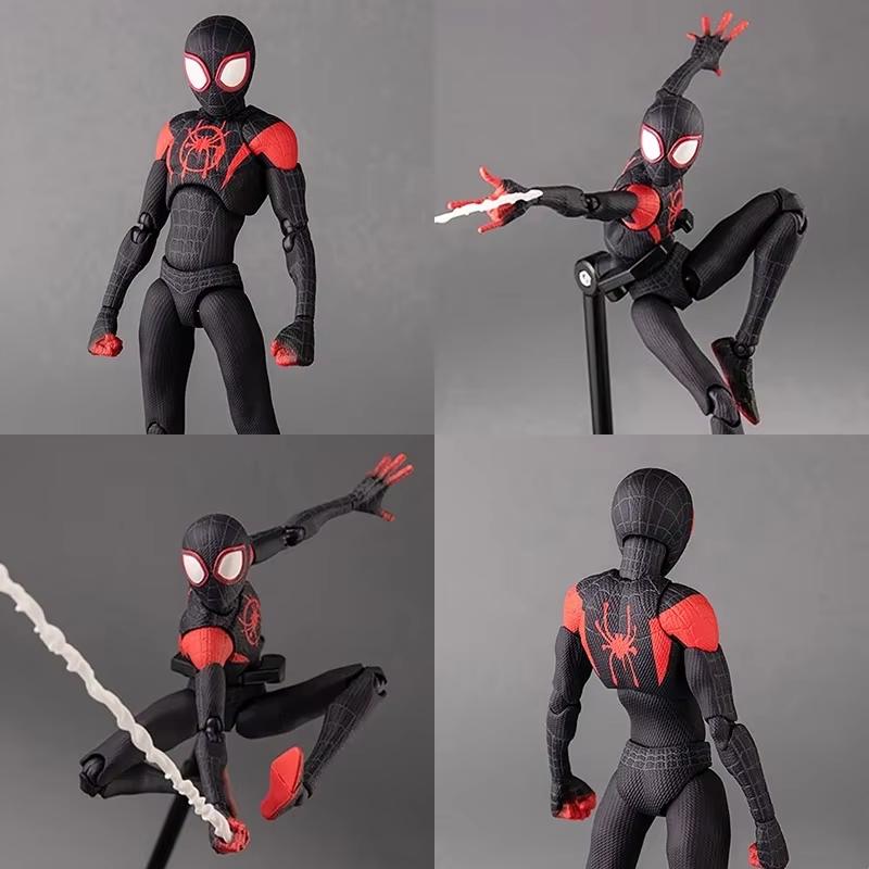 Sv Action Spider-Man Peter Parker Action Figure Collection Sentinel Marvel Into the Spider-Verse Spiderman Figurine Model Toys