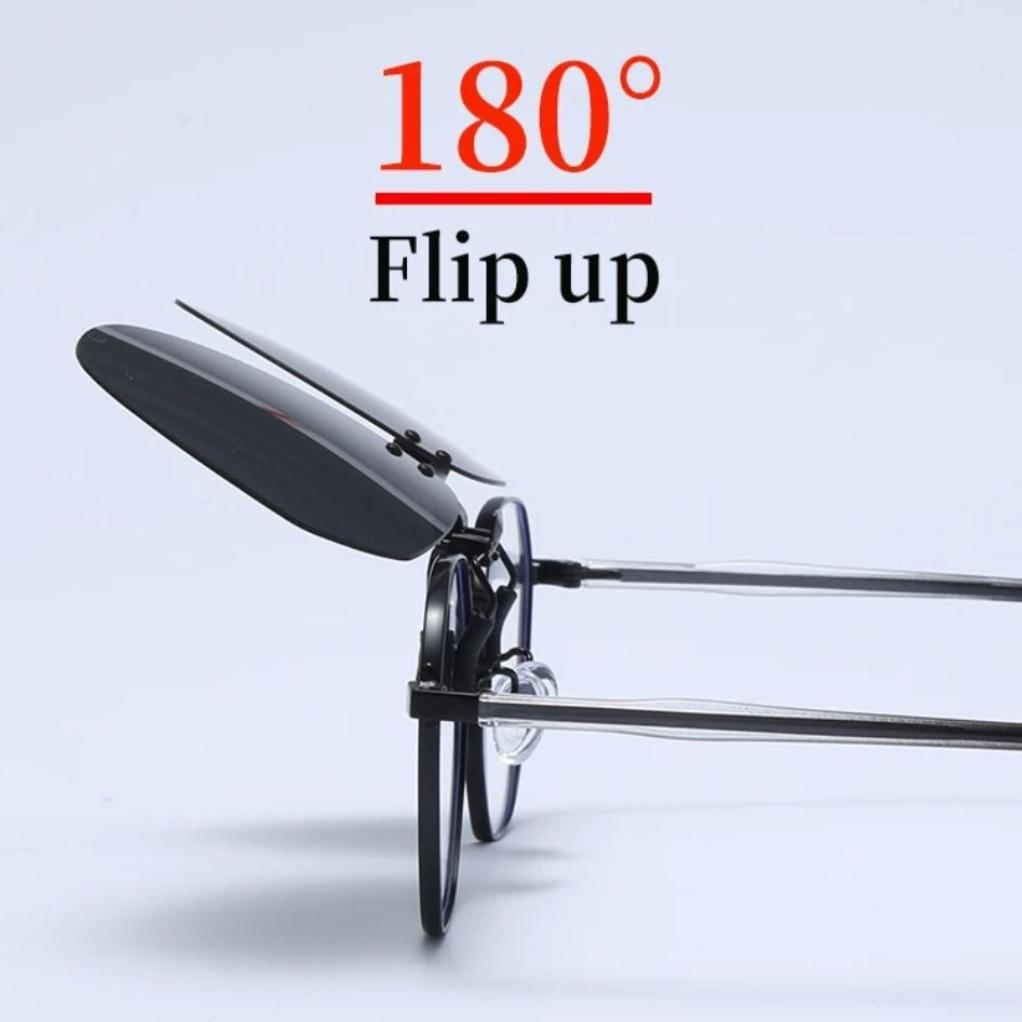 Защита от ультрафиолета Очки для близорукости Клипса Поляризованные линзы Солнцезащитные очки с клипсой для мужчин и женщин