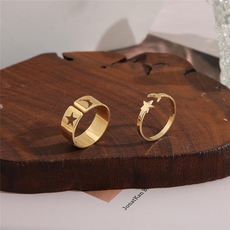 iF ME Модный комплект колец с бабочкой и сердцем, элегантные золотые, серебряные кольца для пар, аксессуары, ювелирные изделия