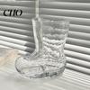 Camping Drinkware Creative Boot Shape Glass Cup, 300ml Novelty Tumbler Picnic Cup for Whiskey Beer Juice Coffee, Unique Home Bar Gift Hot And