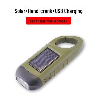 Солнечный фонарик-power bank с ручной динамо-машиной