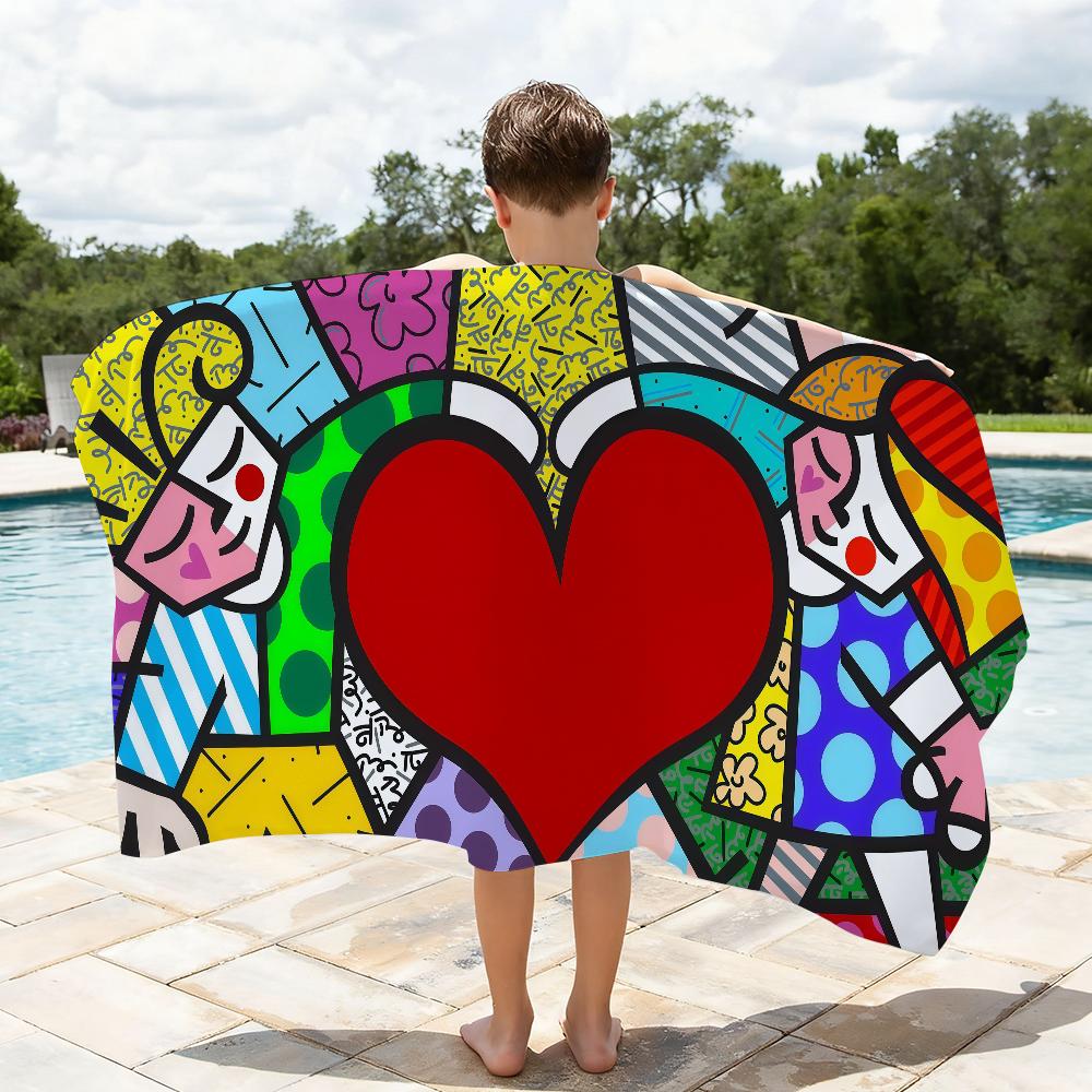 Полотенца для пляжа Britto Art Towel Быстросохнущие Подходят для Бассейнов, Кемпинга, Йоги и Тренажерного Зала
