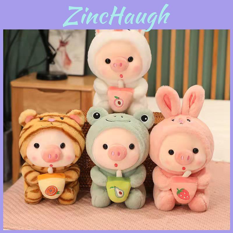 Lovely Tea Piggy Plush Toy-best Gift For Animal Lovers-furry Pig Doll For Kids And Adults