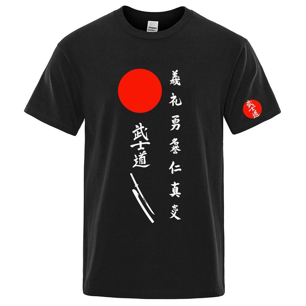 Japan Bushido Japan Bushido The Unisexs regular shortsleeved shirt is suitable for summer and has a soft fabric T shirt