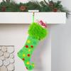 Plush Socks Christmas Green Christmas Decoration Stockings Holiday Party Decoration