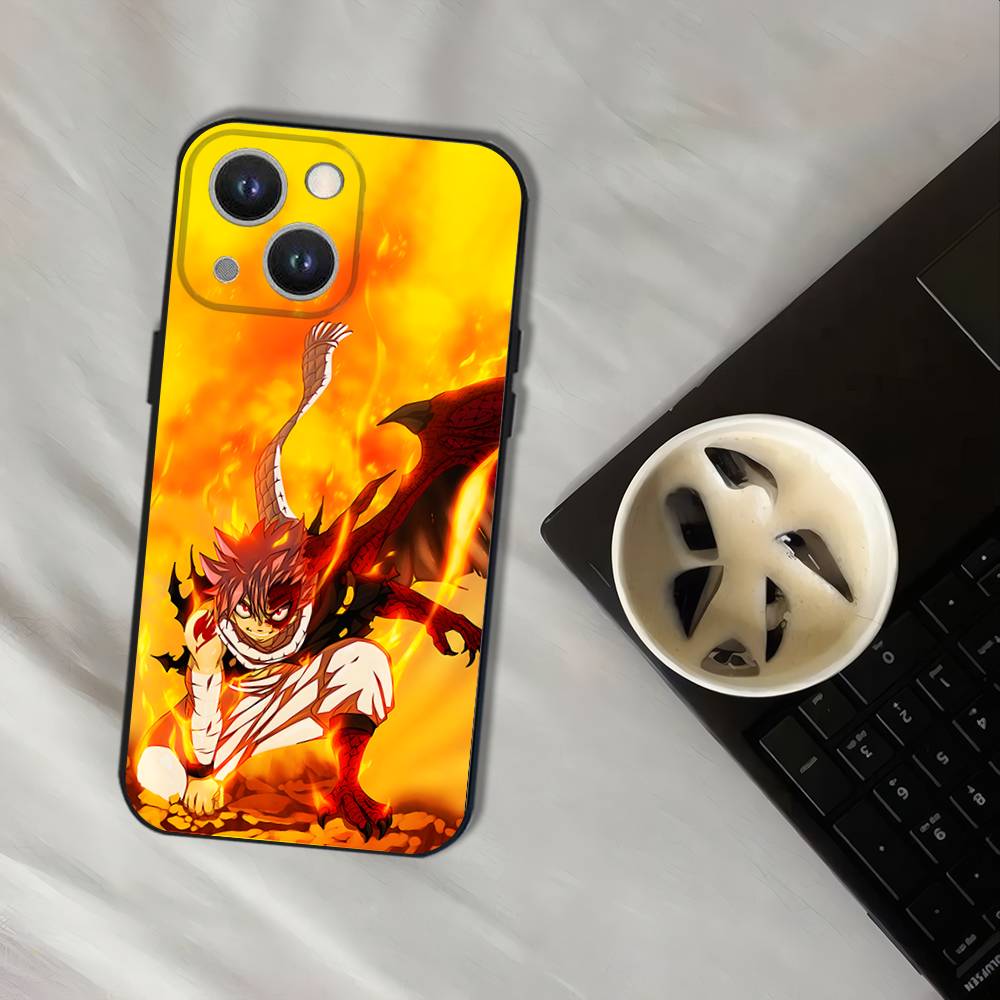 Чехол для телефона Fairy Tail Нацу Драгнил для iPhone 17,16,15,14,13,12,11,Pro,XS,Max,XR,Plus,E,SE4,Mini Черный Мягкий Чехол