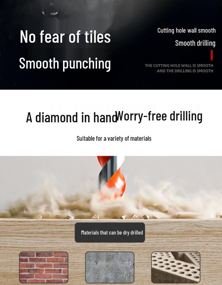 Многофункциональное сверло Overlord из кобальтового сплава для бетона, мрамора и металла