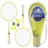 1 Pair Of Fluorescent Color Badminton Racket H6508 With 2 Balls For Children Outdoor Sport Game